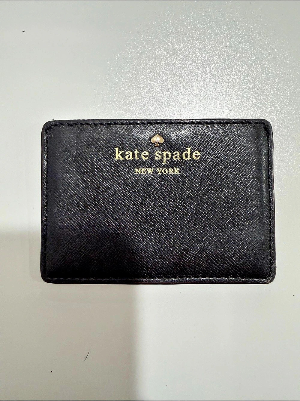 Kate Spade Black Leather-Style Card Wallet